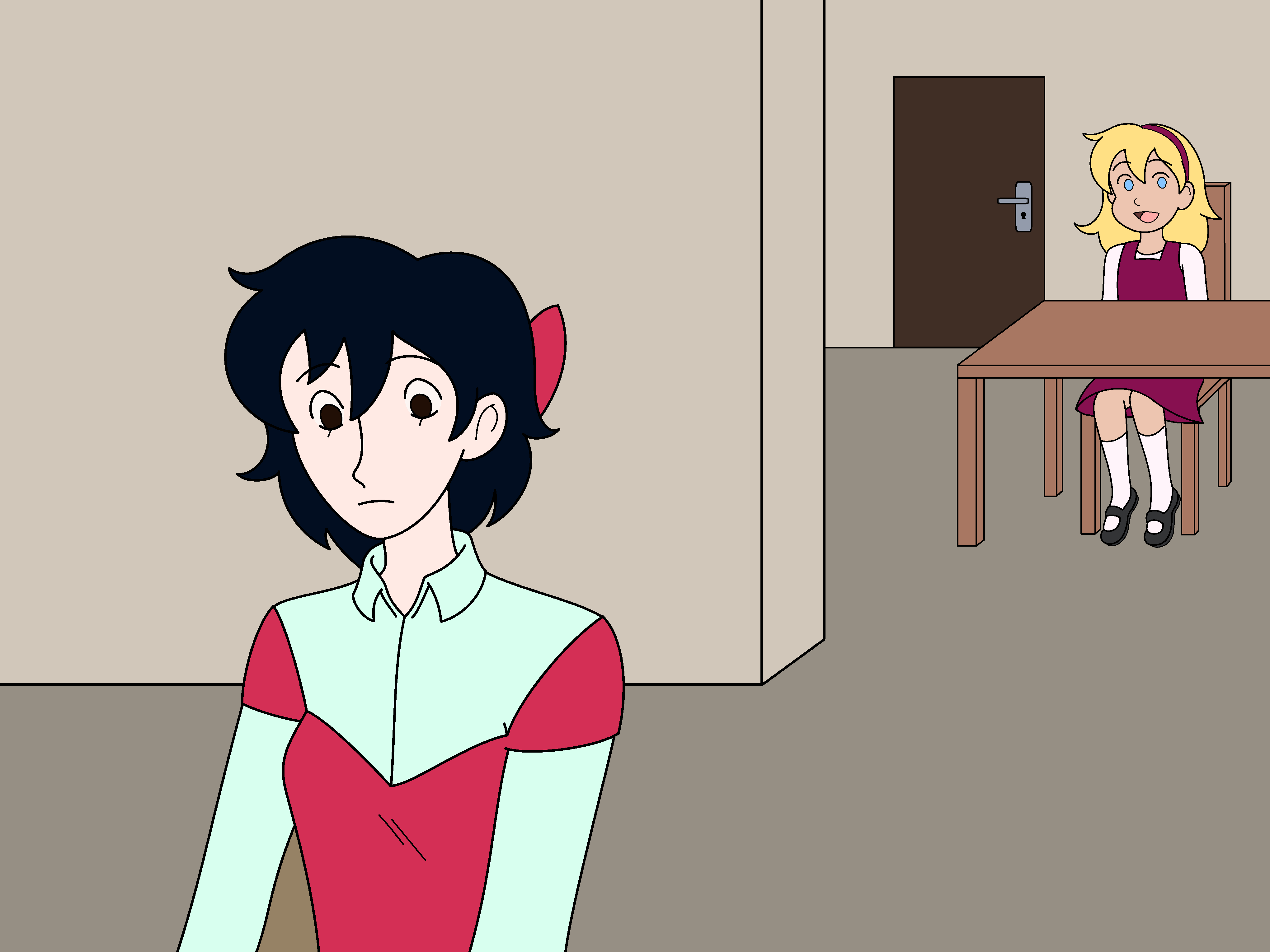 Extra Fazant animatie - meisje en meisje in kamer